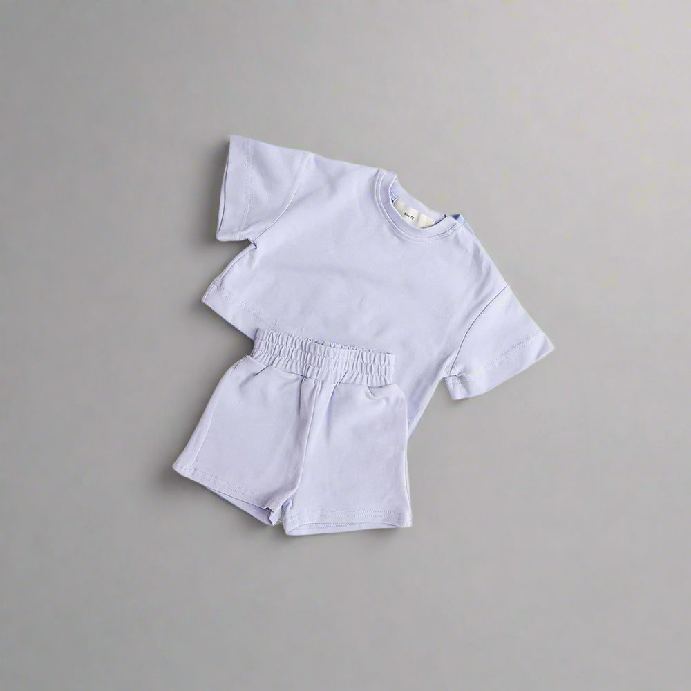 Boys Cotton T-Shirt and Shorts Set – Minimalist Summer Style