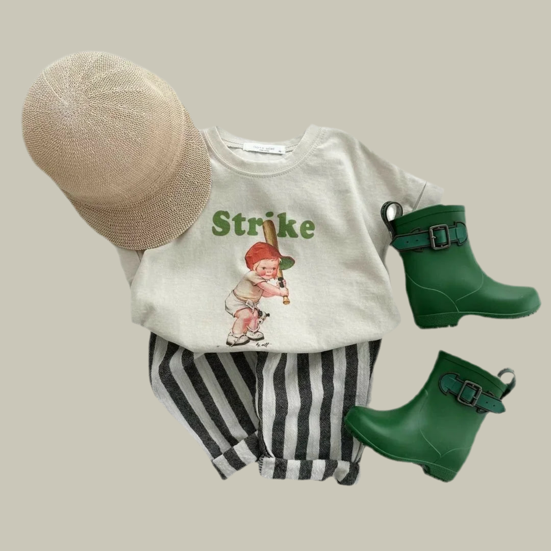 Stripe Relaxed Cotton Pants