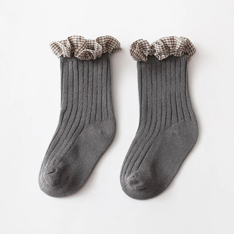 Girls Ruffle Cotton Socks - Peachy Bloomers