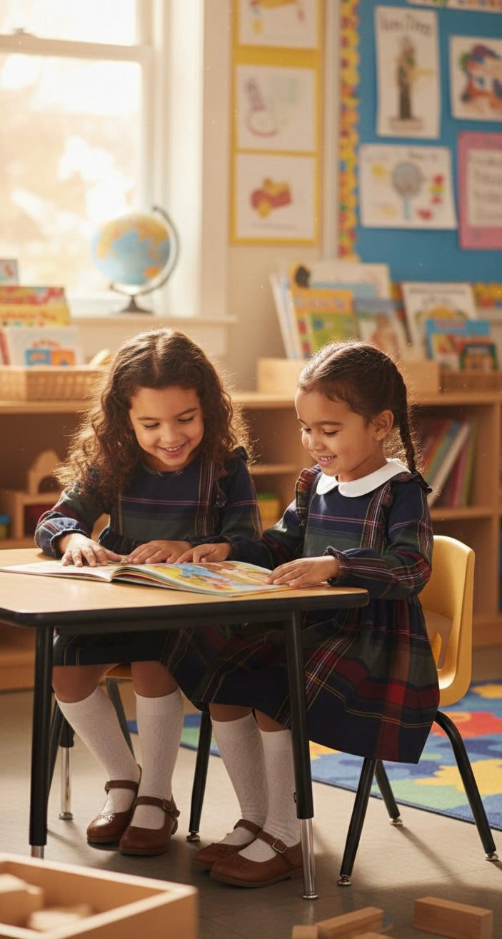 Boho Navy Plaid Dress