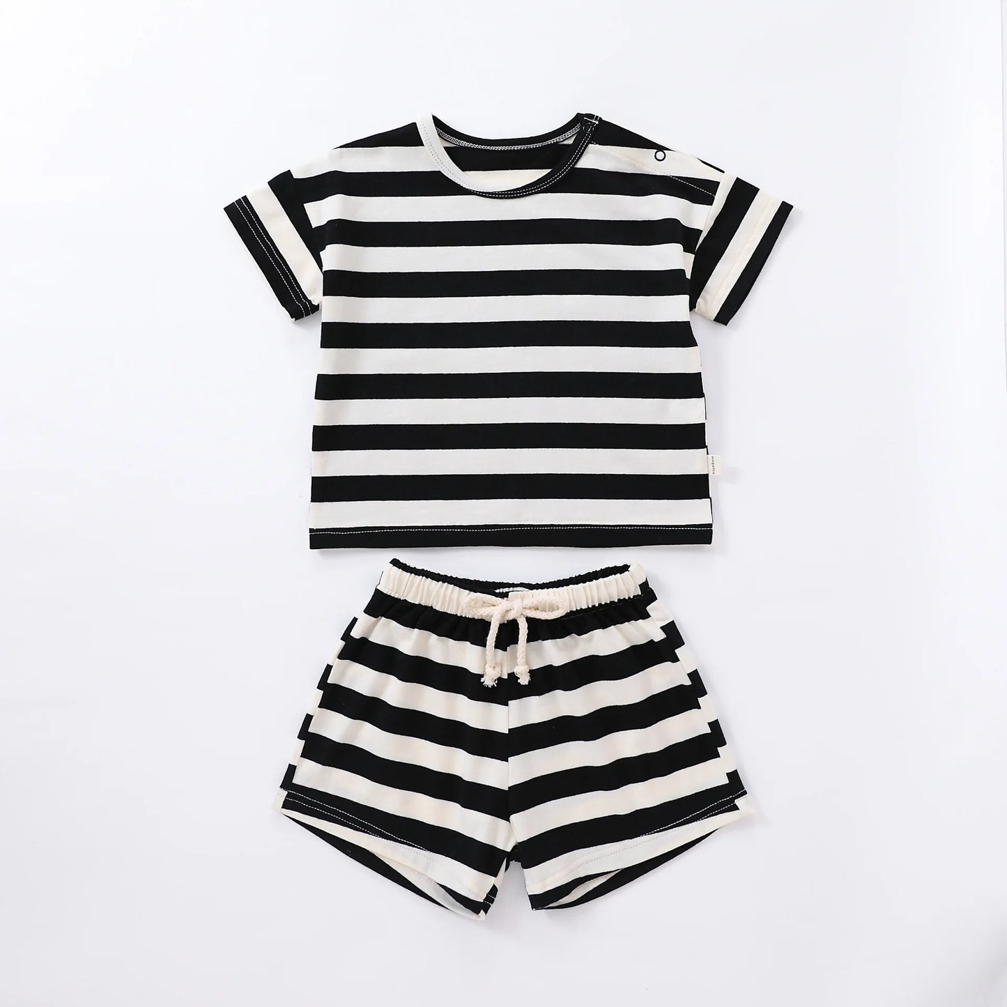 Baby Cotton T-shirt and Shorts Set - Peachy Bloomers