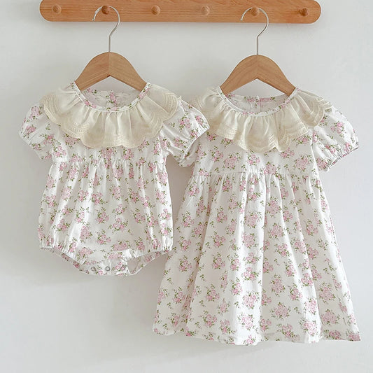 Sisters Matching Outfit Floral Dress & Romper