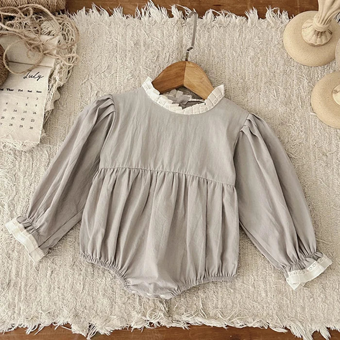 Baby Girls Gray Party Romper