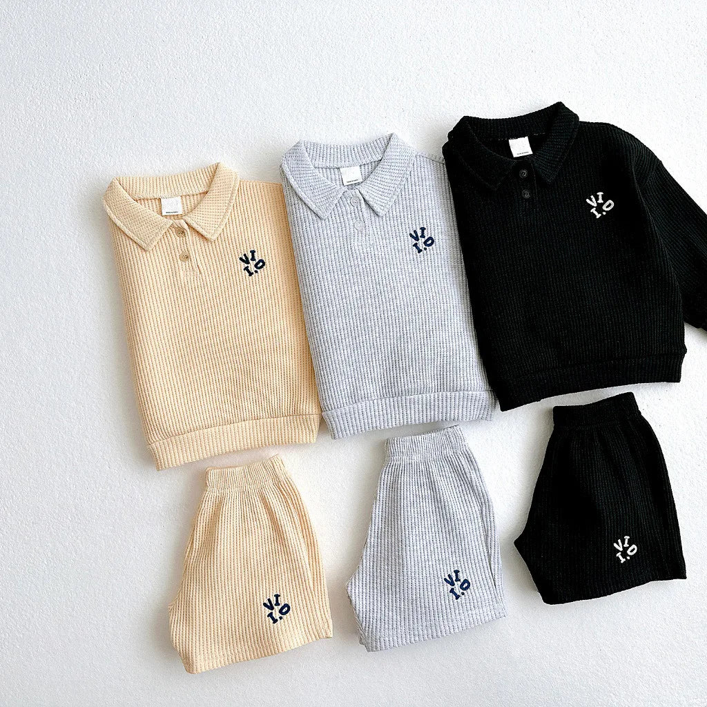 Polo Sweatshirt and Shorts Set