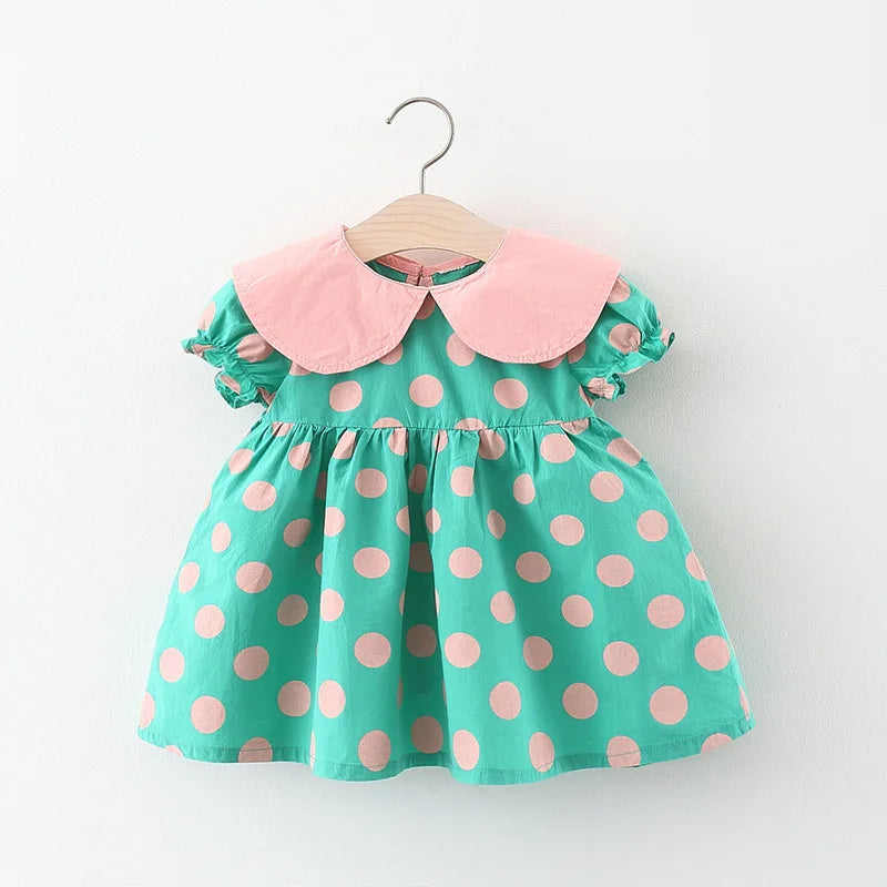 Baby Dots Cotton Dress  Peachy Bloomers