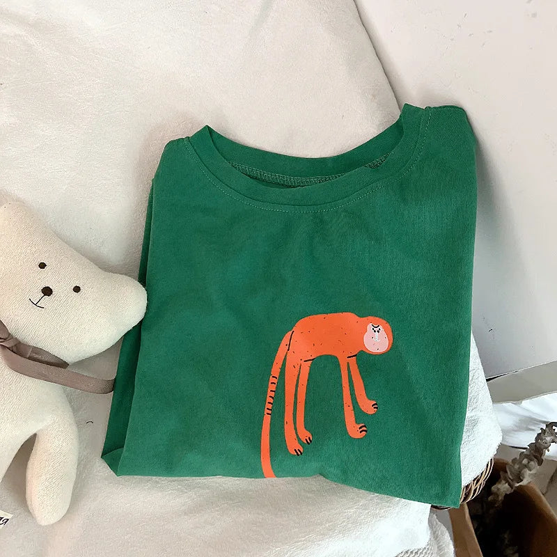 Animal Kingdom Cotton T-shirt - Peachy Bloomers