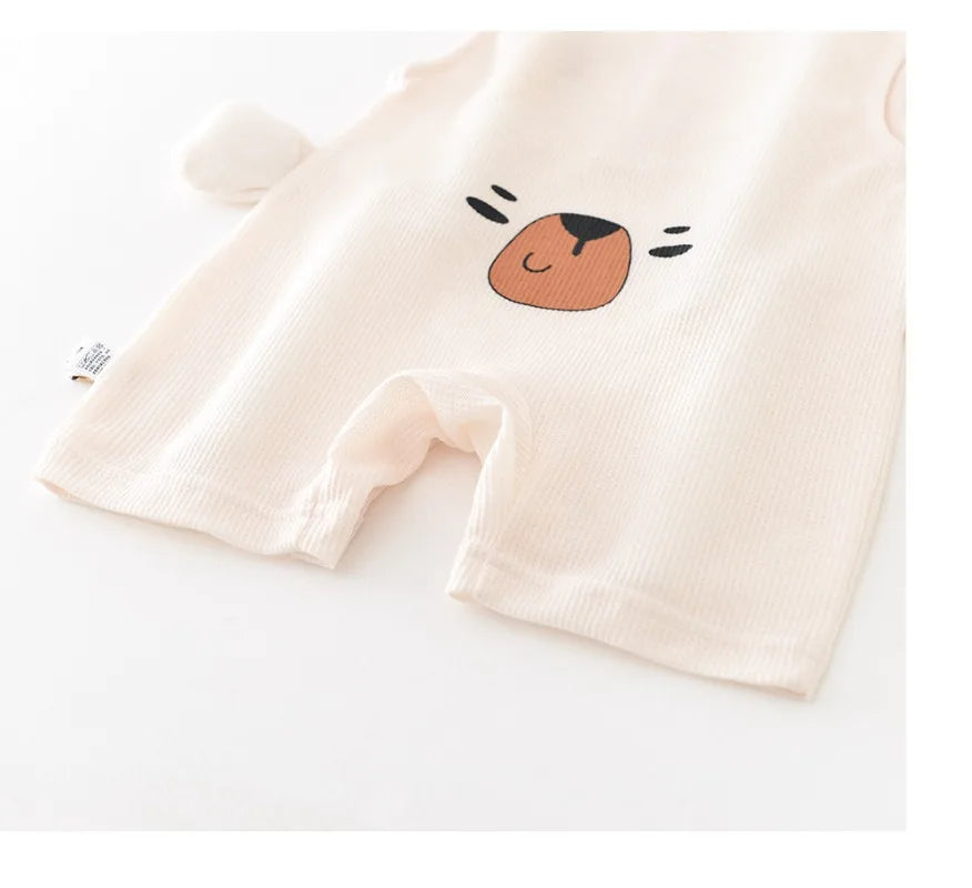 Bear Sleeveless Baby Romper – Soft & Playful Summer Style