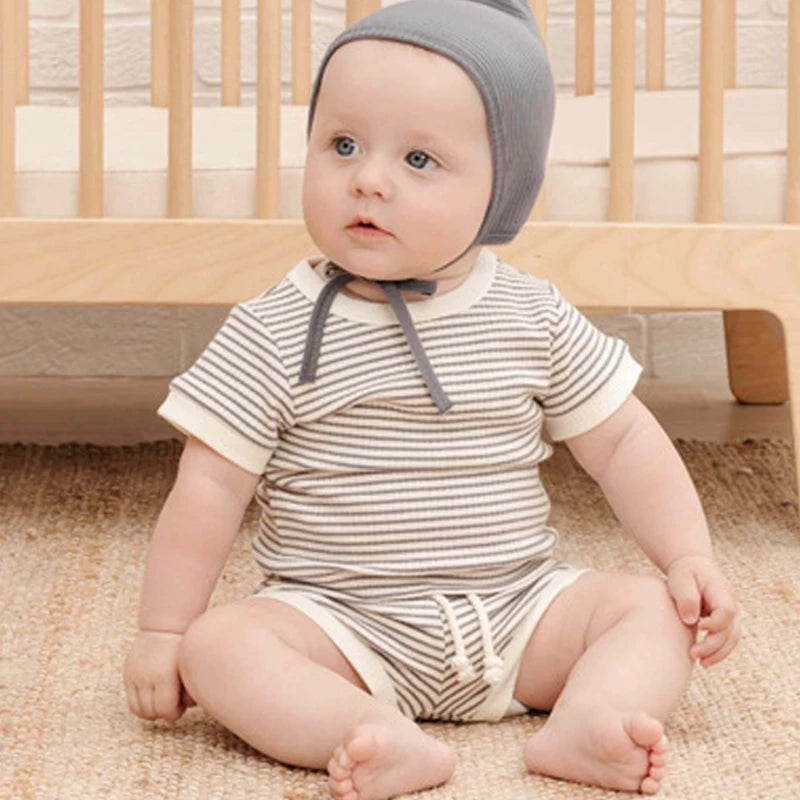 Organic Cotton Stripe Two Piece Set