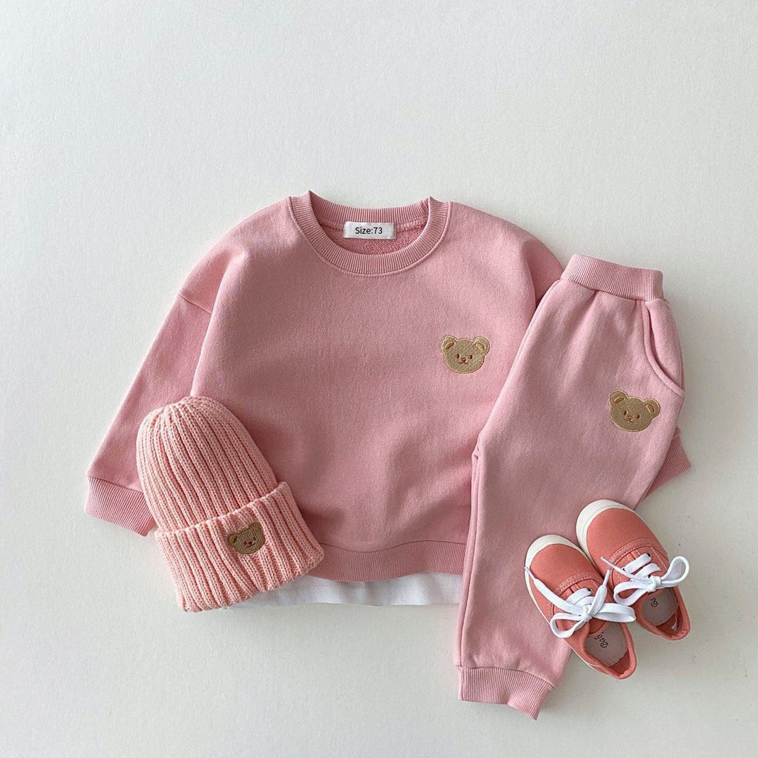 Little Bear Sweatshirt and Sweatpants Set - Peachy Bloomers