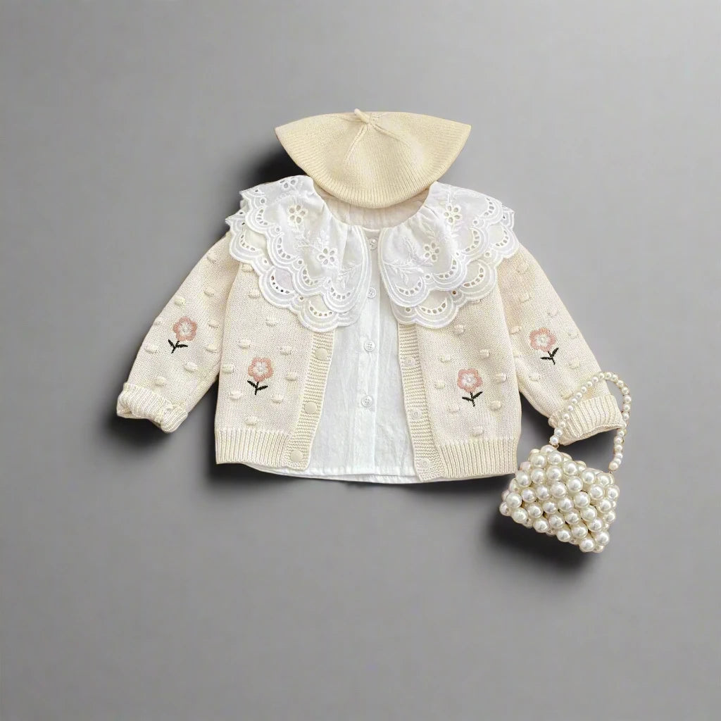 Girls Cotton Ruffle Shirt