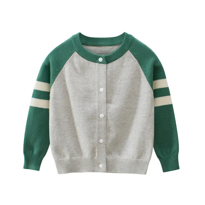 Causal Stripe Cotton Cardigan