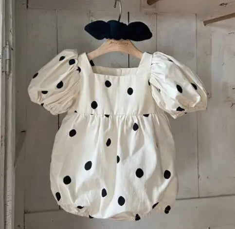 Newborn Baby Polka Dot Cotton Romper