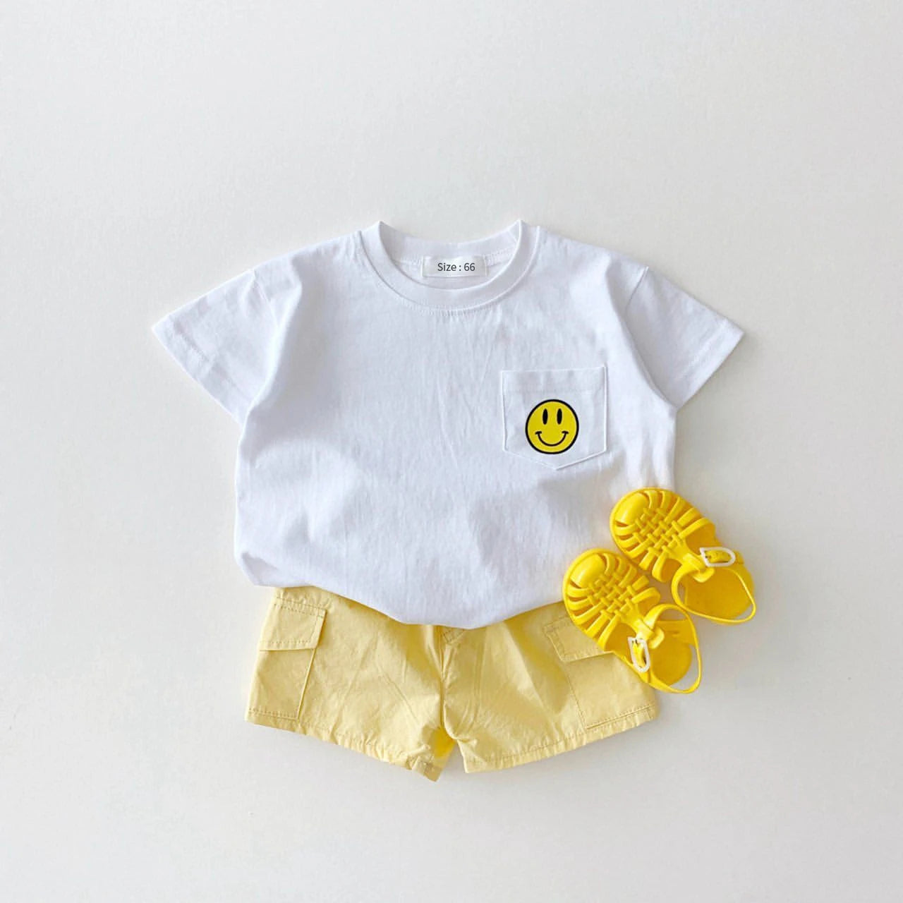 Smile Cotton T-shirt and Shorts Set