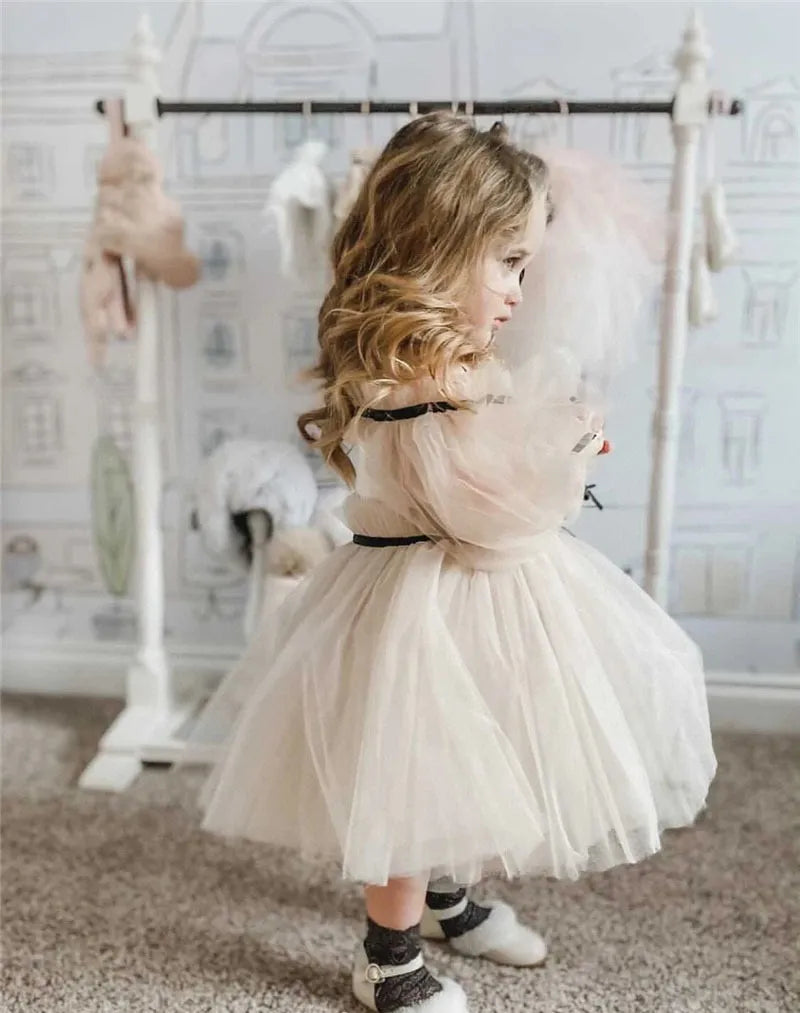Off Shoulder Tulle Flare Dress