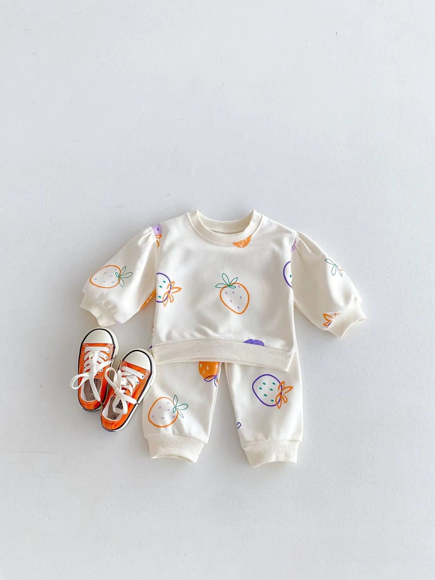 Baby Strawberry Sweatshirt & Sweatpants Set