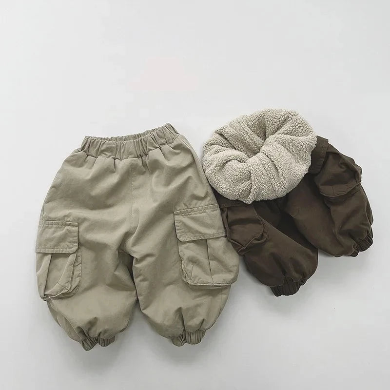 Fleece Lined Cargo Pants - Peachy Bloomers