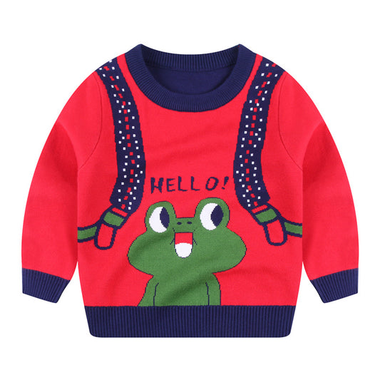 Froggy Wool Cotton Sweatshirt - Peachy Bloomers