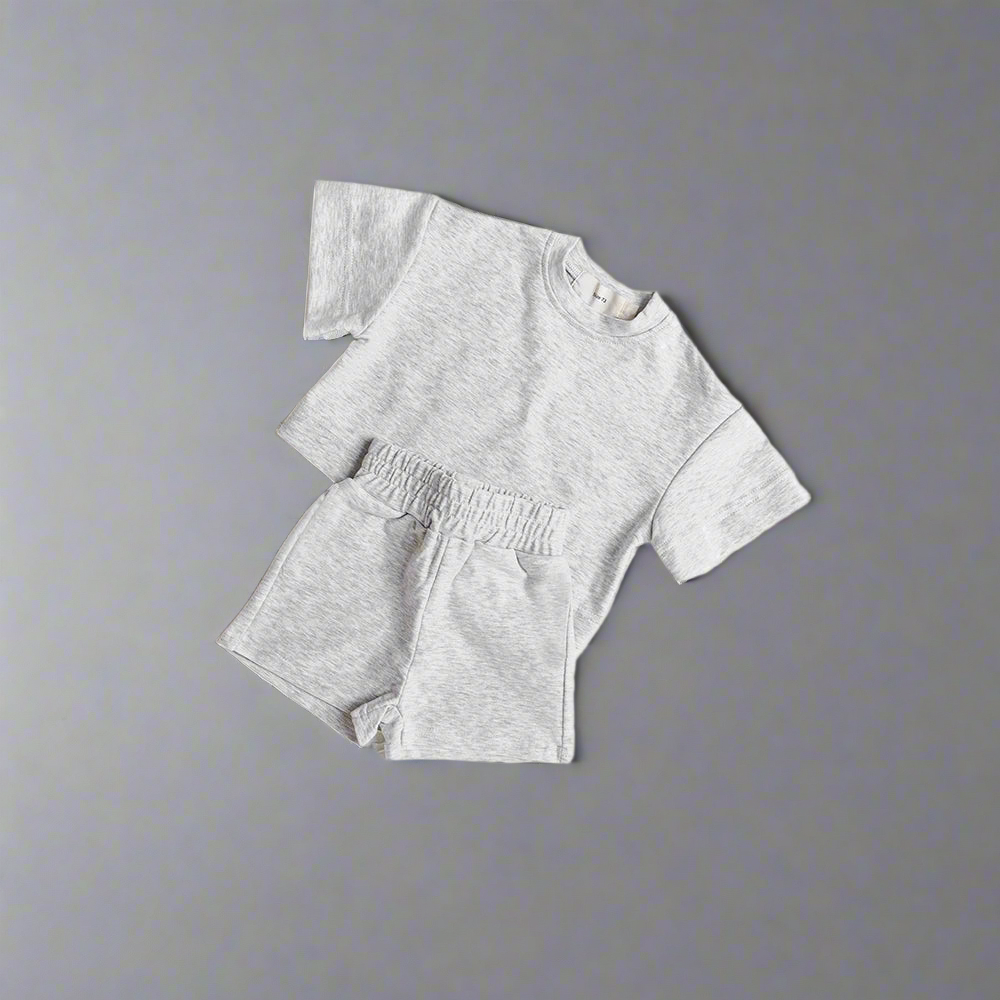 Boys Cotton T-Shirt and Shorts Set – Minimalist Summer Style