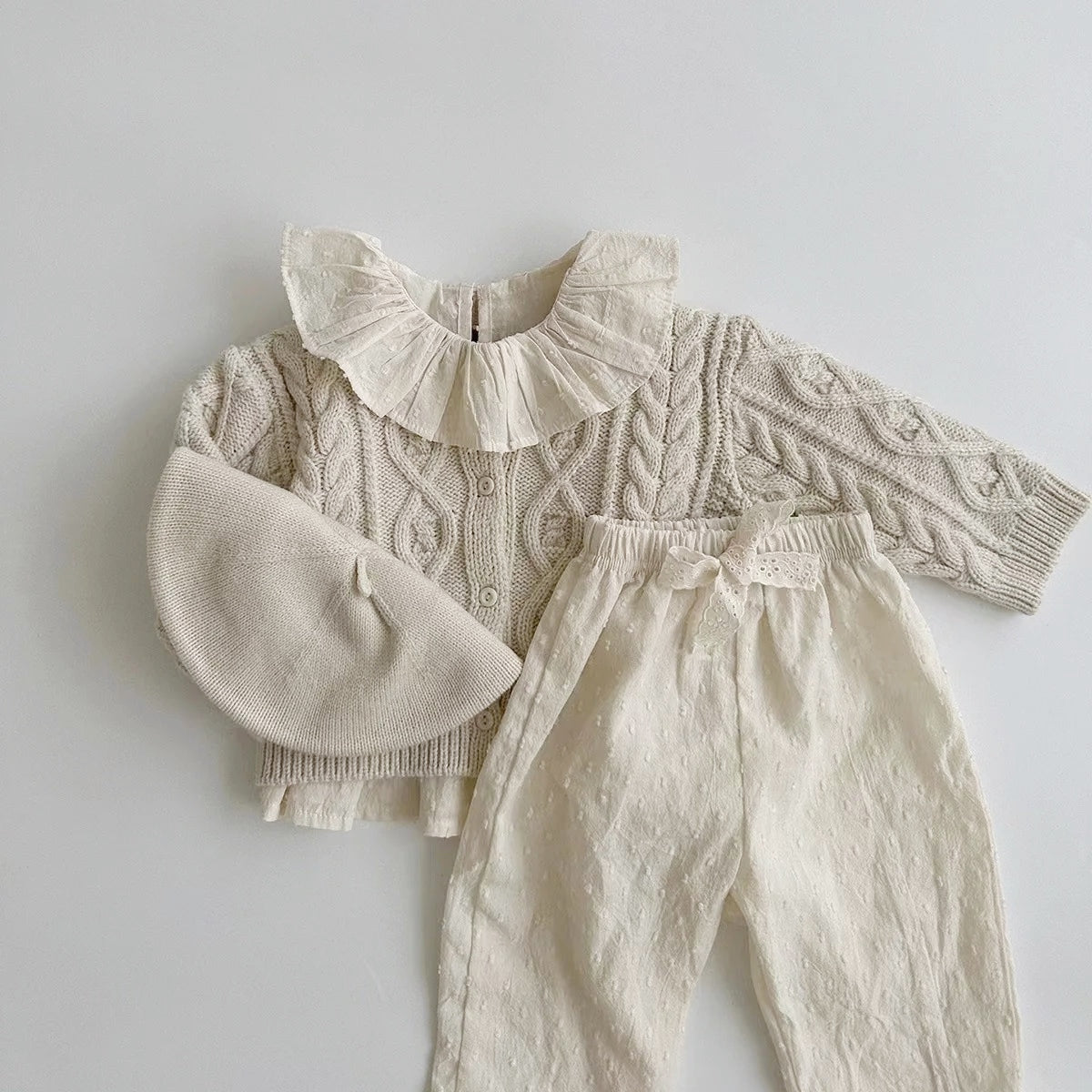 Eyelet Lace Girls Cotton Pants