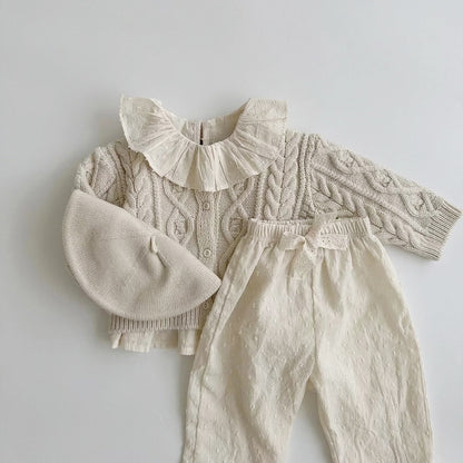 Eyelet Lace Girls Cotton Pants