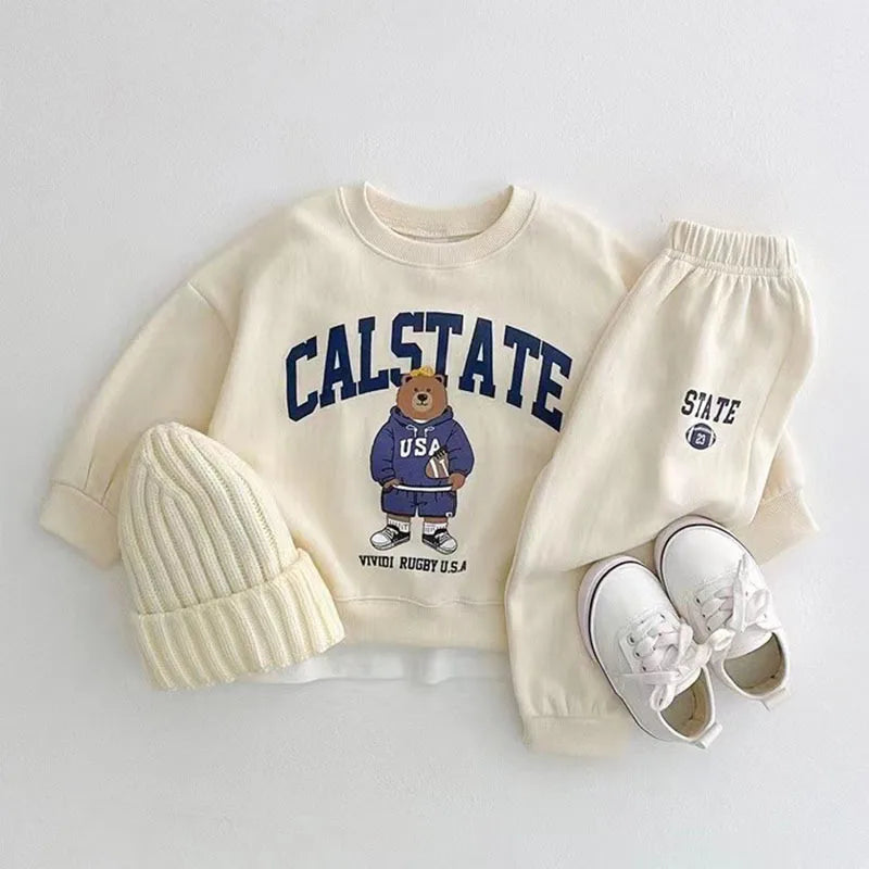 California Rugby Sweatshirt and Pants Set - Peachy Bloomers