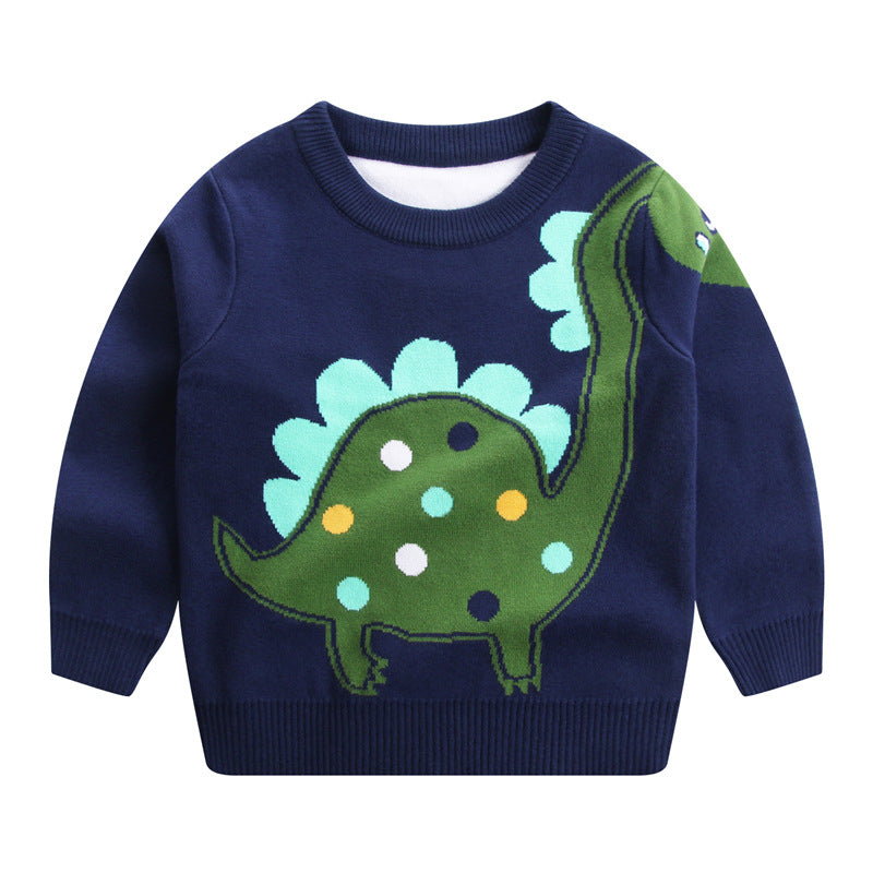 Dino Double Layer Cotton Sweatshirt - Peachy Bloomers