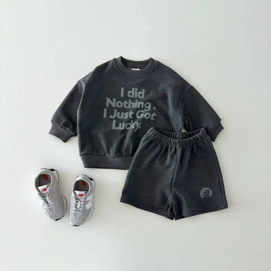 Boys Cotto Sweatshirt and Shorts Set - Peachy Bloomers