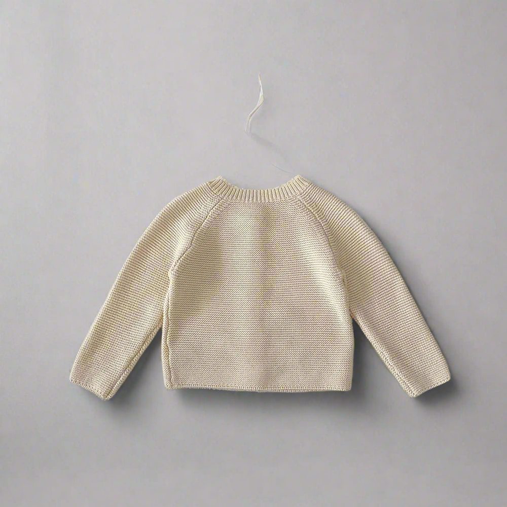 Animal Embroidered Cotton Baby Knit Jacket