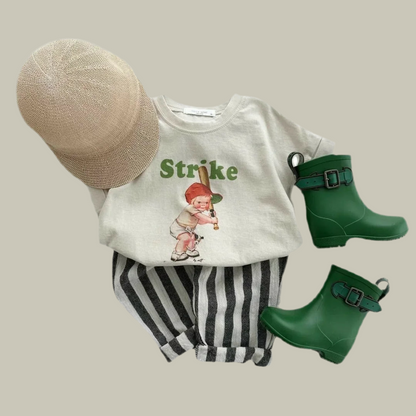 Stripe Relaxed Cotton Pants