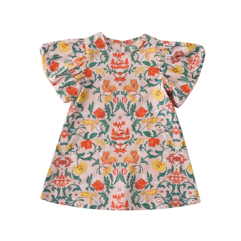 Gardenia Floral Dress - Peachy Bloomers