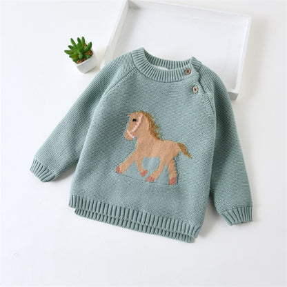 Little Horse Warm Wool Sweater