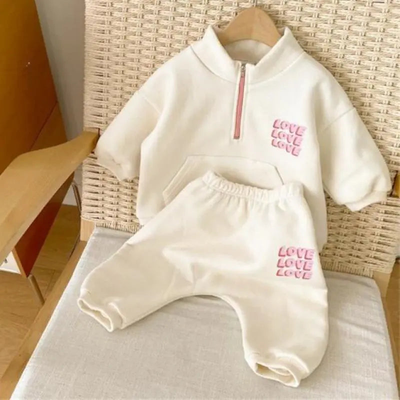 Love Sweatshirt and Sweatpants Set