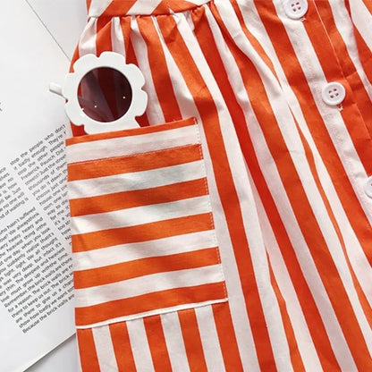 Red Stripe Cotton Dress