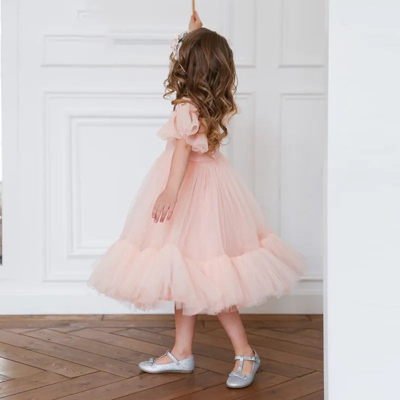 tulle flare dress Beaded Bodice Layered Tulle Fit And Flare Dress K45884