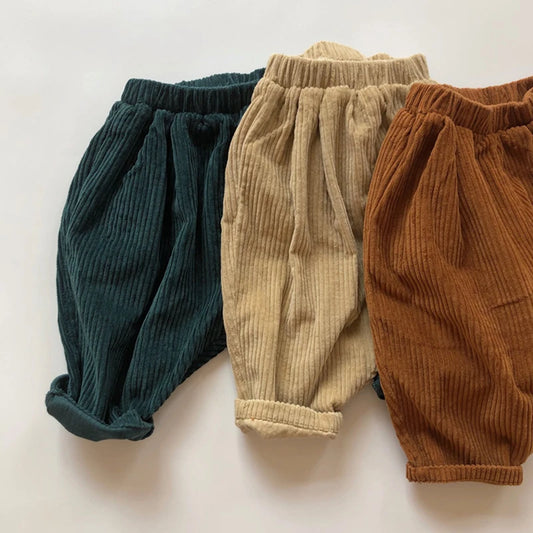 Unisex Cotton Corduroy Loose Fit Pants