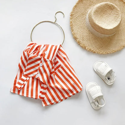 Red Stripe Cotton Dress