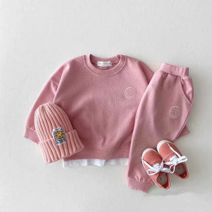 Smiley Kids Sweatshirt & Sweatpants Set