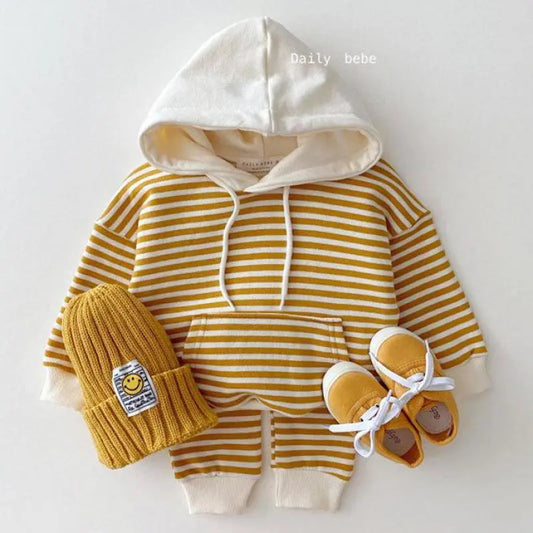 Stripe Hoodie and Pants Set