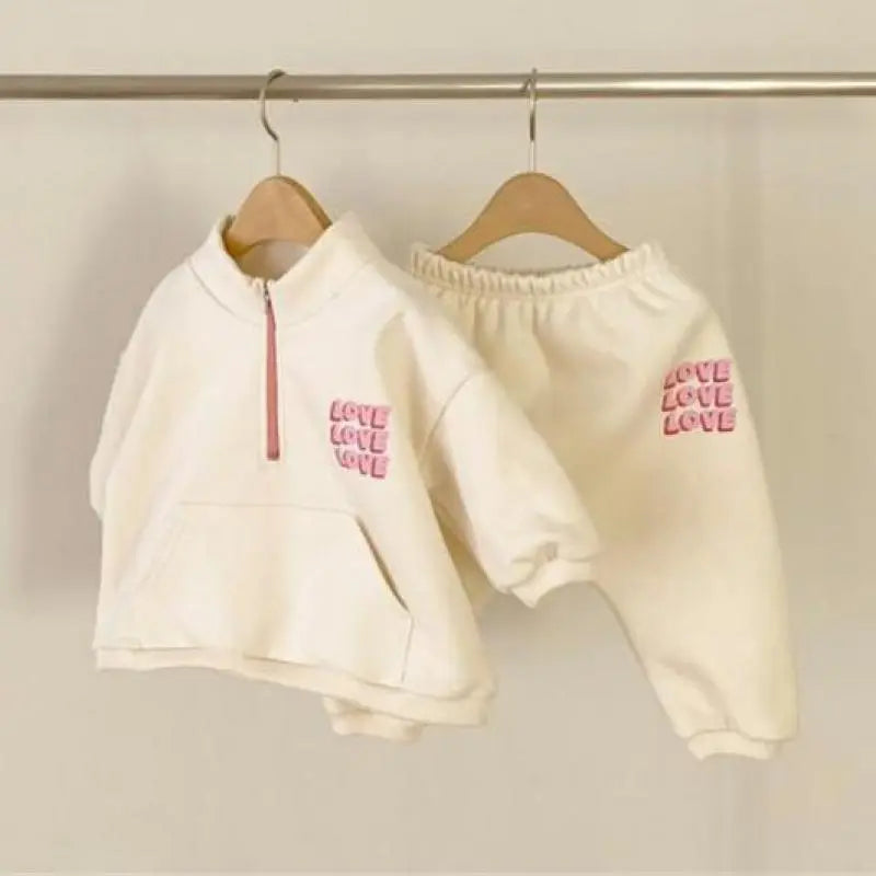 Love Sweatshirt and Sweatpants Set