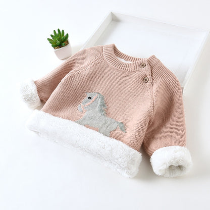 Little Horse Warm Wool Sweater