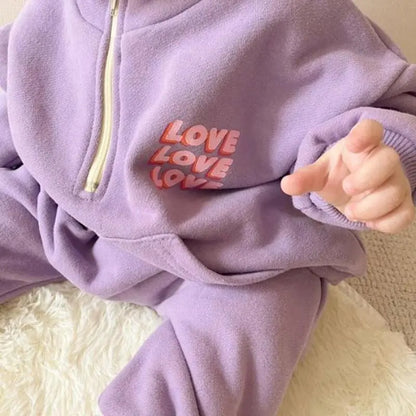 Love Sweatshirt and Sweatpants Set