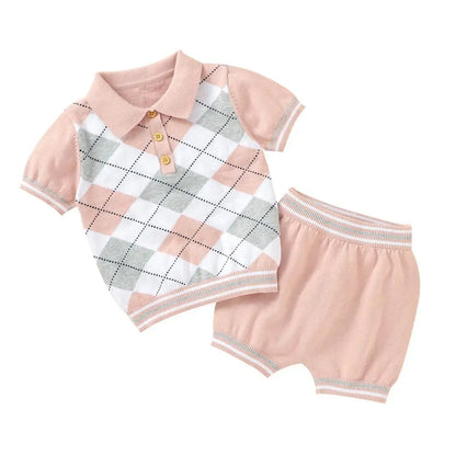 Romb Toddler Cotton Knit Set