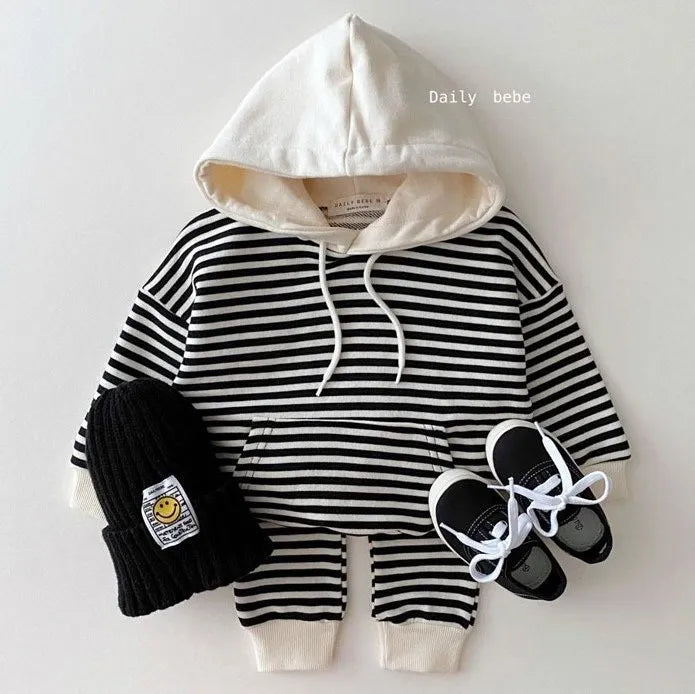 Stripe Hoodie and Pants Set