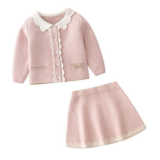 Barbie Pink Cardigan and Skirt Set