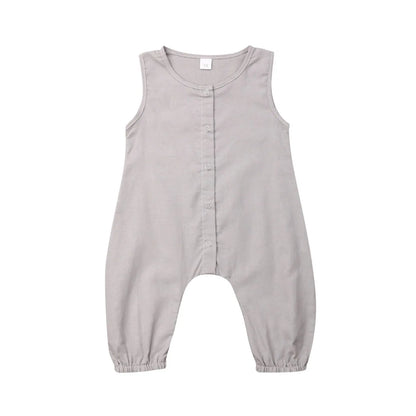 Baby Cotton/Linen Jumpsuit - Peachy Bloomers