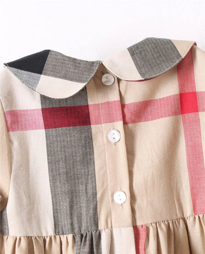 Montreal Beige Plaid Dress