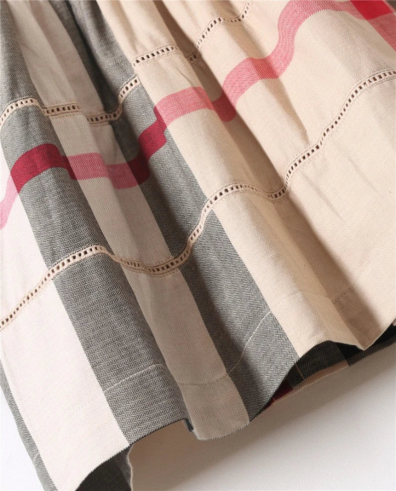 Montreal Beige Plaid Dress