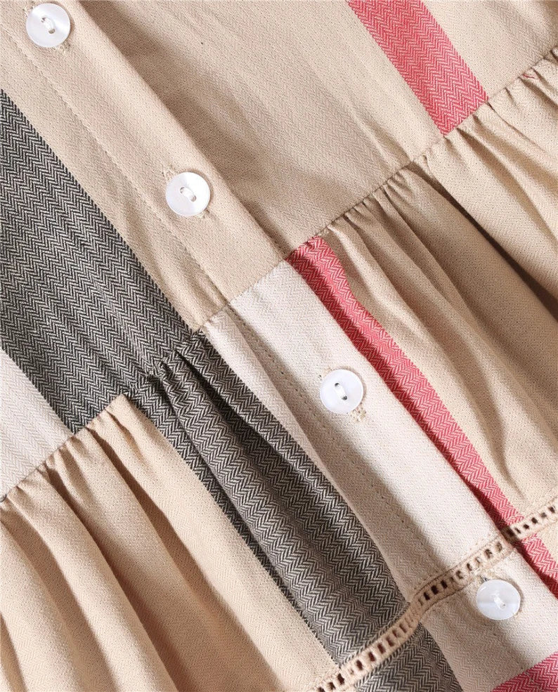 Montreal Beige Plaid Dress