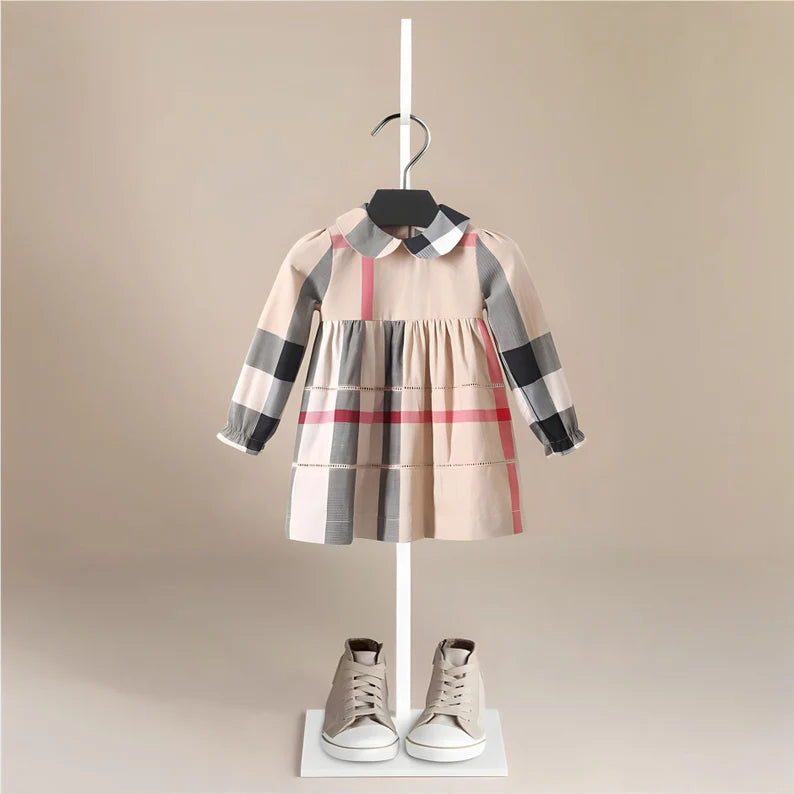 Montreal Beige Plaid Dress