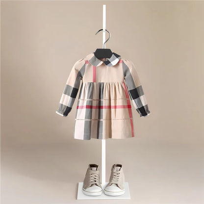 Montreal Beige Plaid Dress